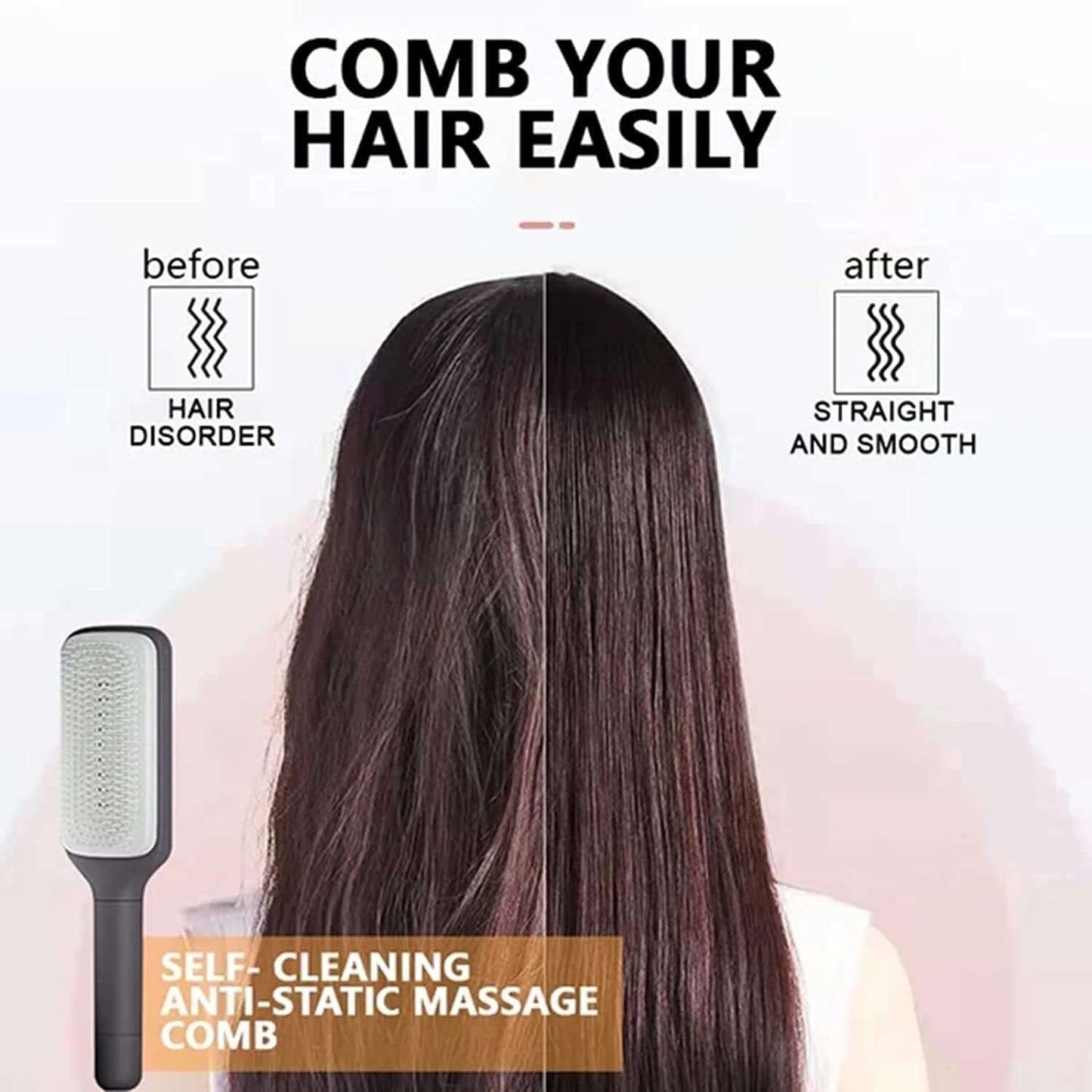 4 In 1 Self Cleaning Hair Brush New Self-Cleaning Anti-Static Massage Comb™