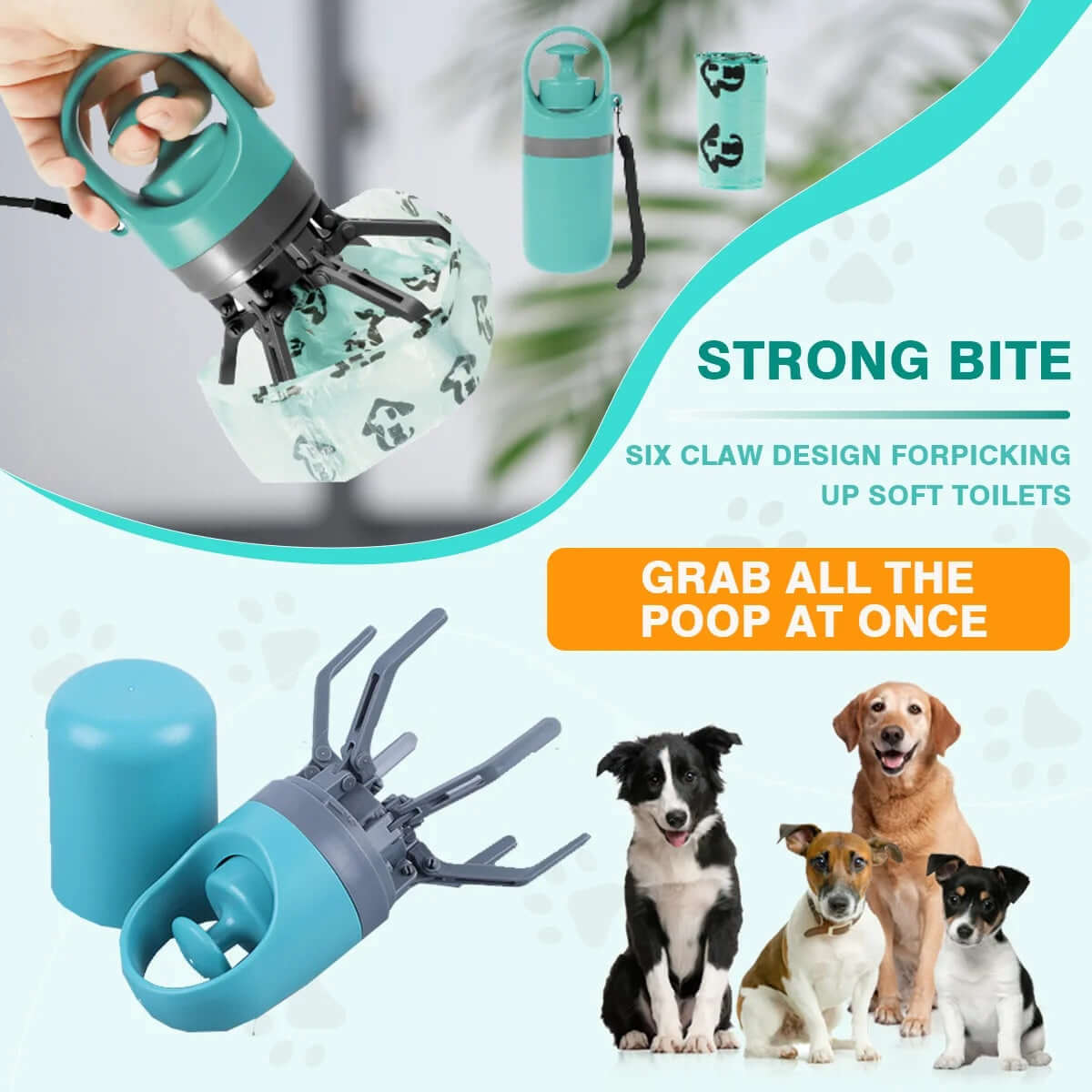 Dog Pooper Scooper | Outdoors Portable Claw Poop Scooper Garbage Bag™