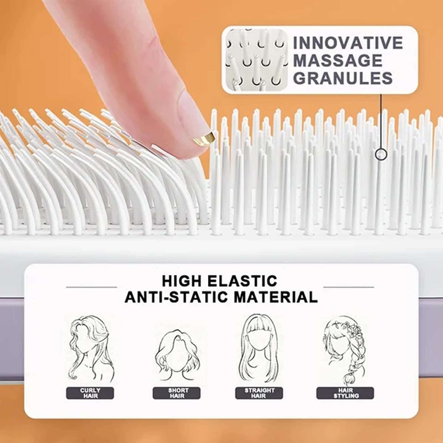 4 In 1 Self Cleaning Hair Brush New Self-Cleaning Anti-Static Massage Comb™