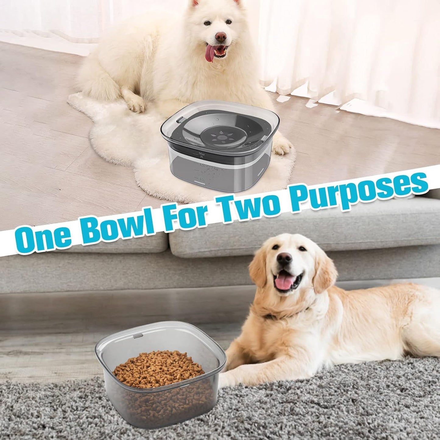 Dog Water Bowl 2L No Spill Dog Bowl™